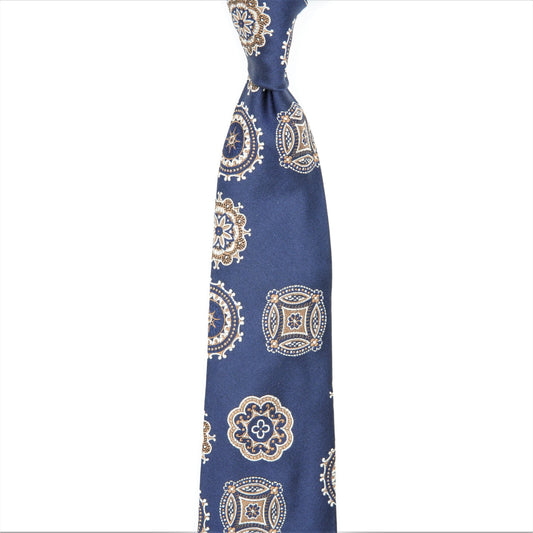 TIEYOURTIE IRREGULARLY MEDAGLION SETTEPIEGHE NECKTIE