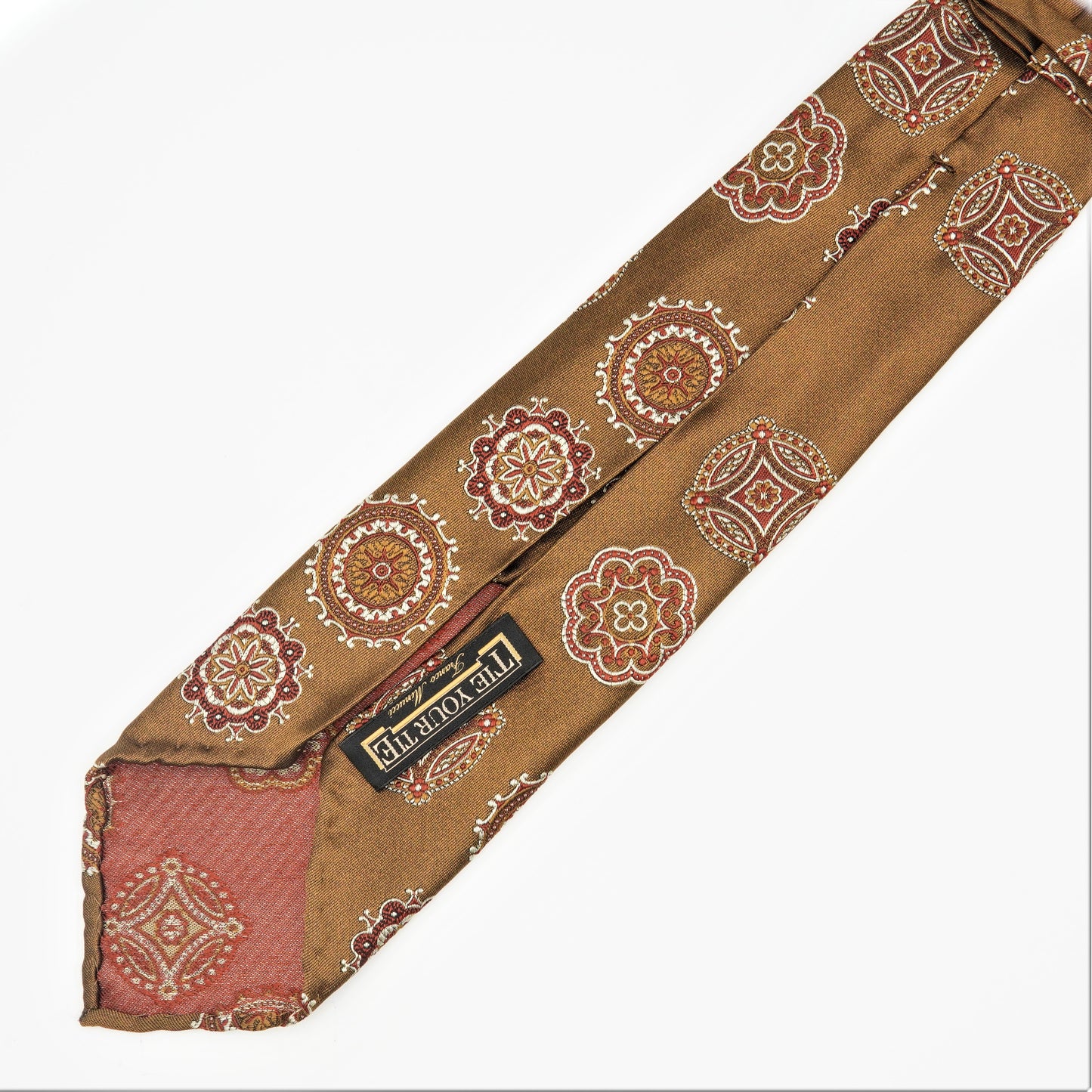 TIEYOURTIE IRREGULARLY MEDAGLION SETTEPIEGHE NECKTIE