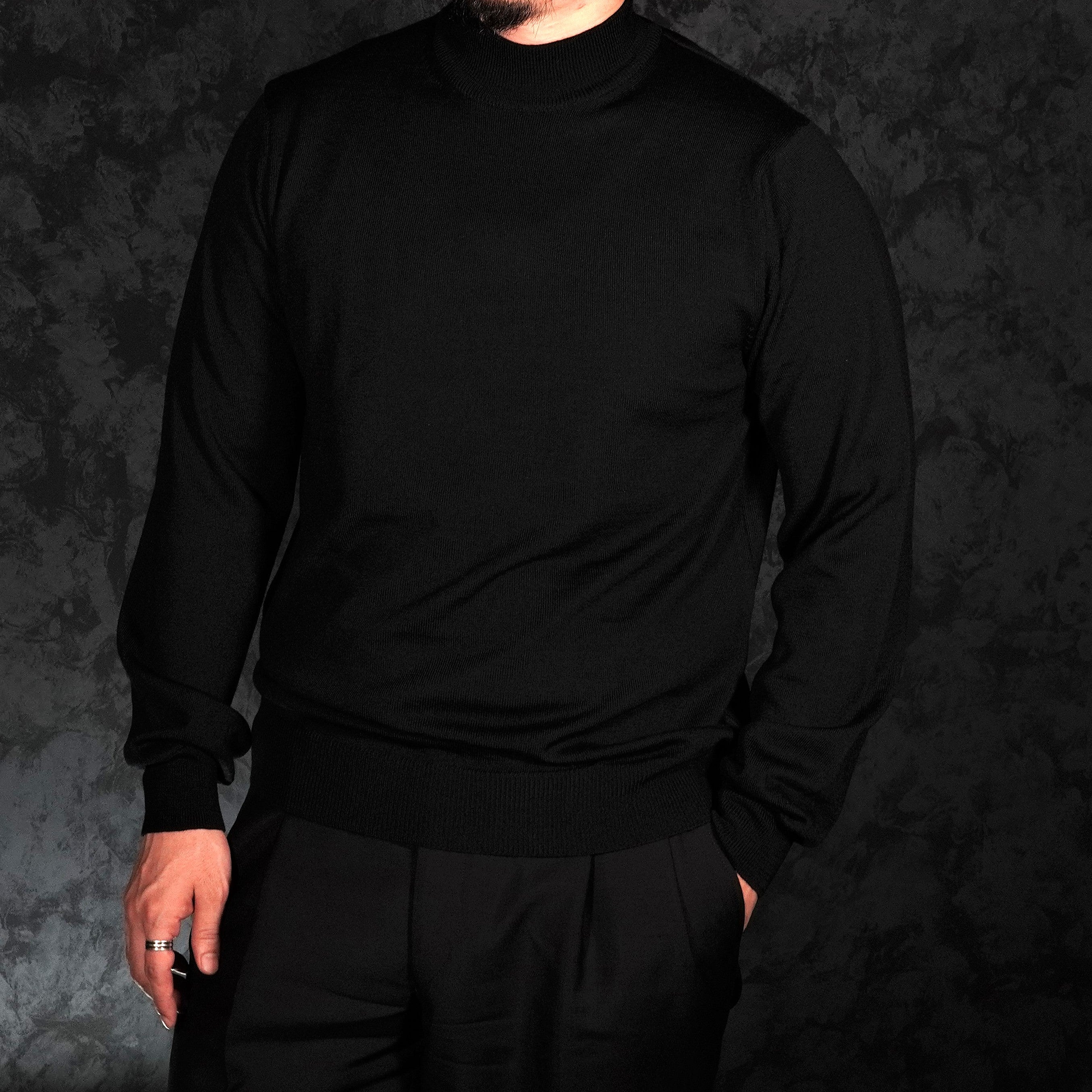 LEONARDO TAZZARI NEW MOCK NECK KNIT – TIE YOUR TIE