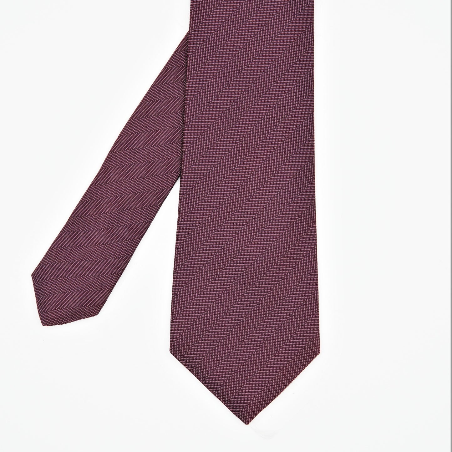 TEORIA SOLID HERRINGBONE NECKTIE