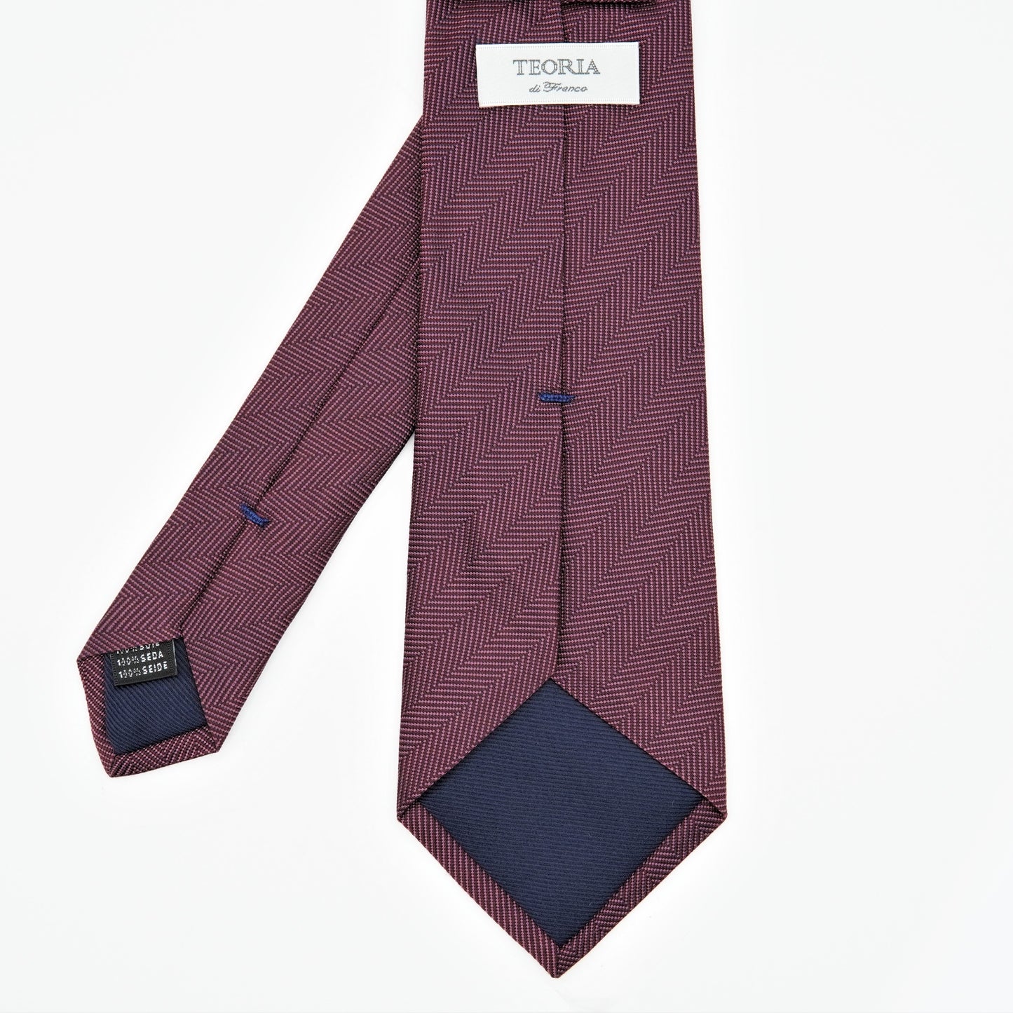 TEORIA SOLID HERRINGBONE NECKTIE