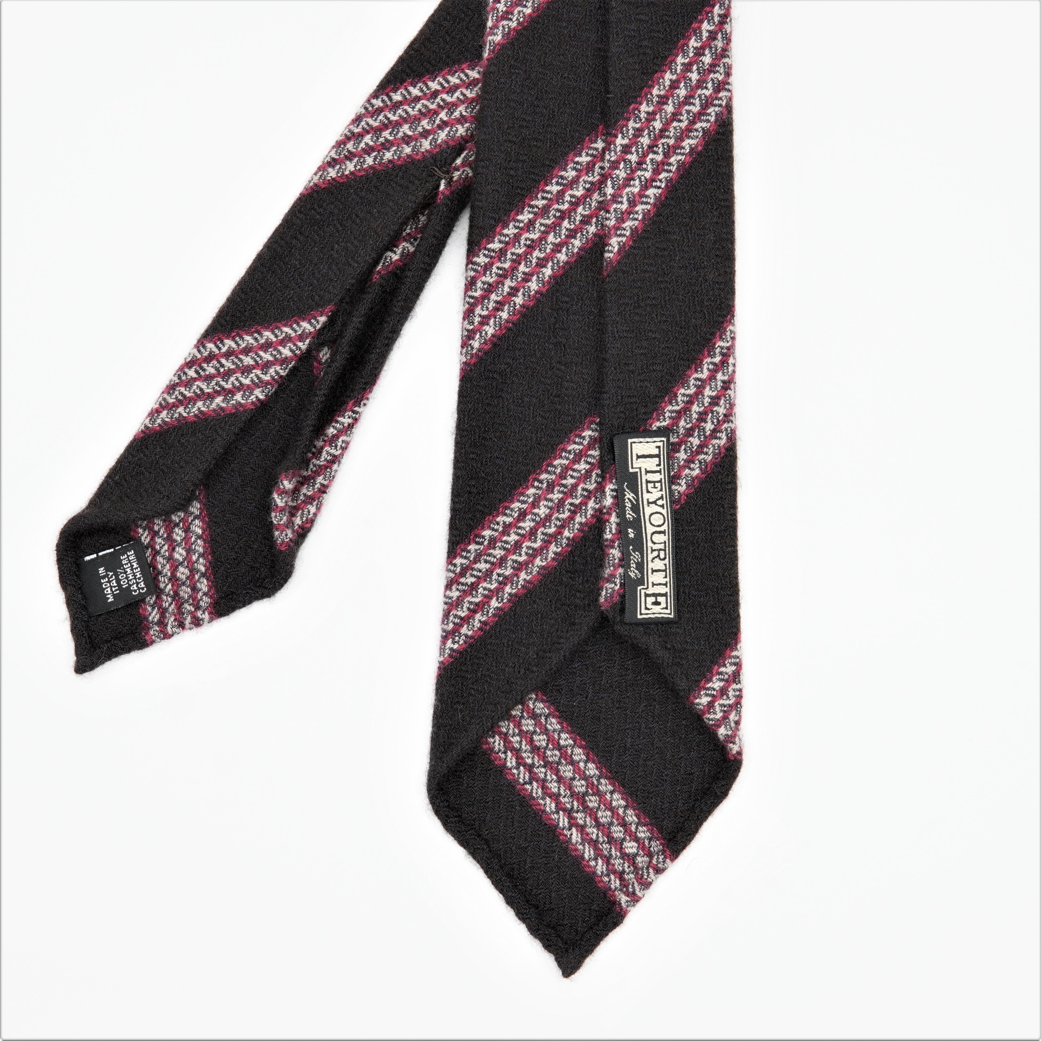 TIEYOURTIE CASHMERE STRIPE2 SETTEPIEGHE NECKTIE