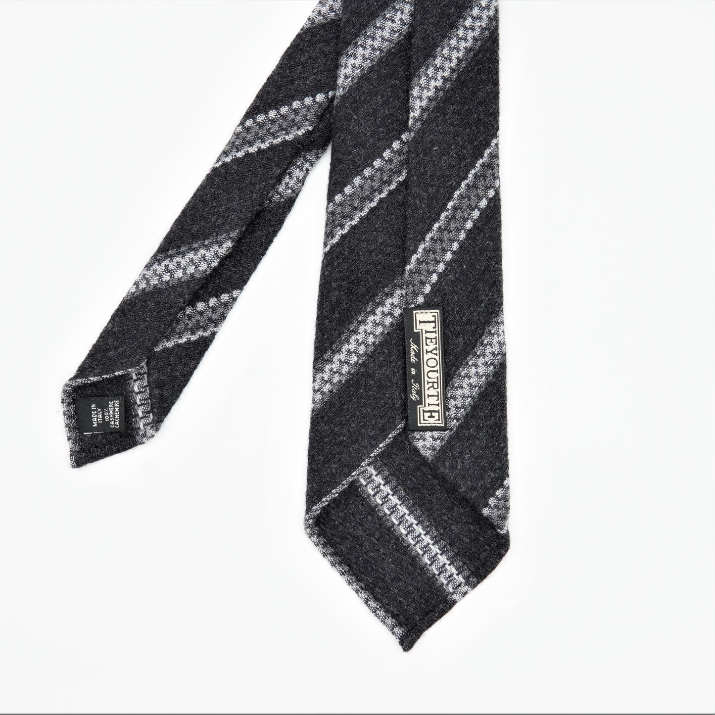 TIEYOURTIE CASHMERE STRIPE2 SETTEPIEGHE NECKTIE